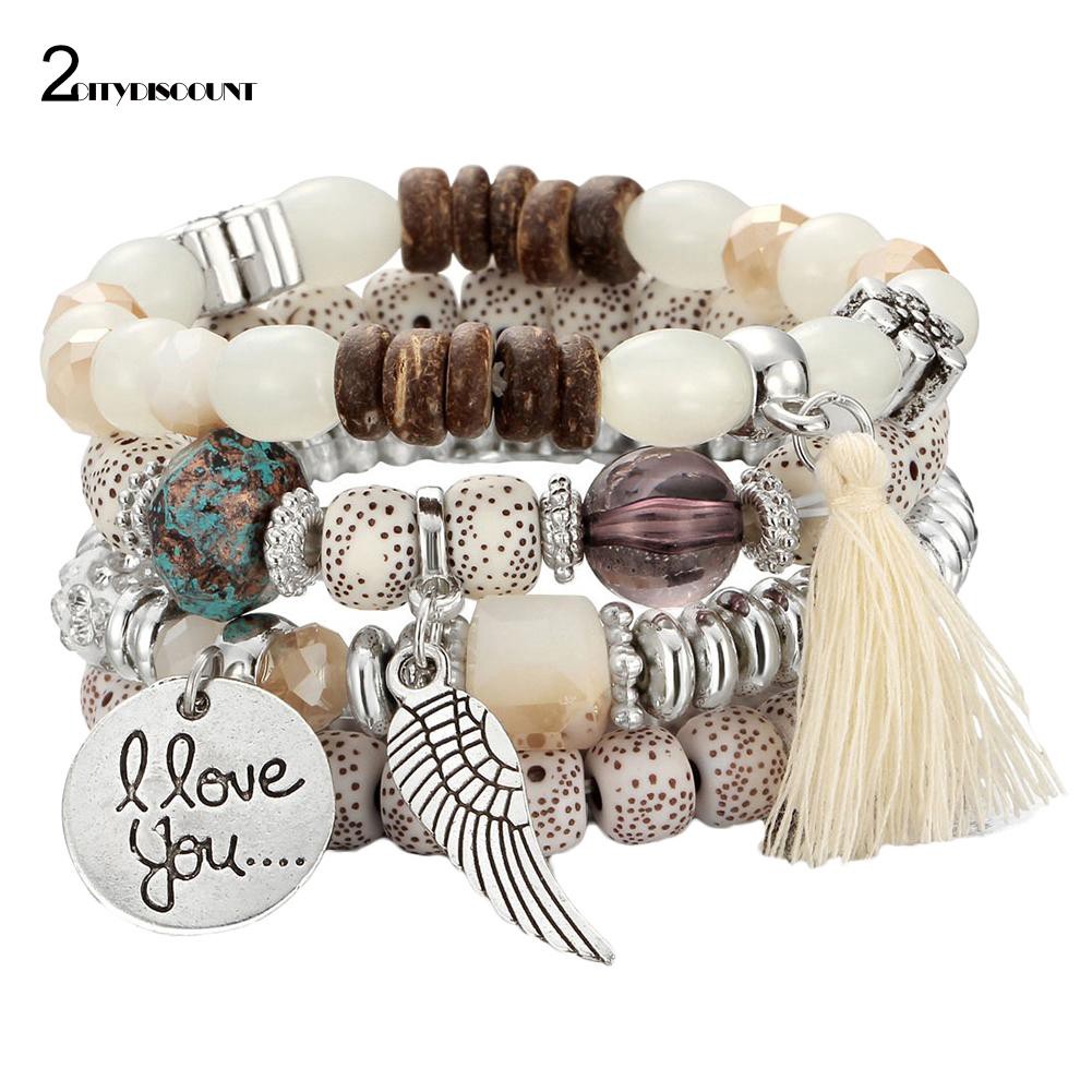 Vòng tay xỏ hạt phong cách bohemia | BigBuy360 - bigbuy360.vn