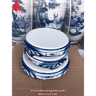 Đế sứ Bát Tràng men lam Trắng