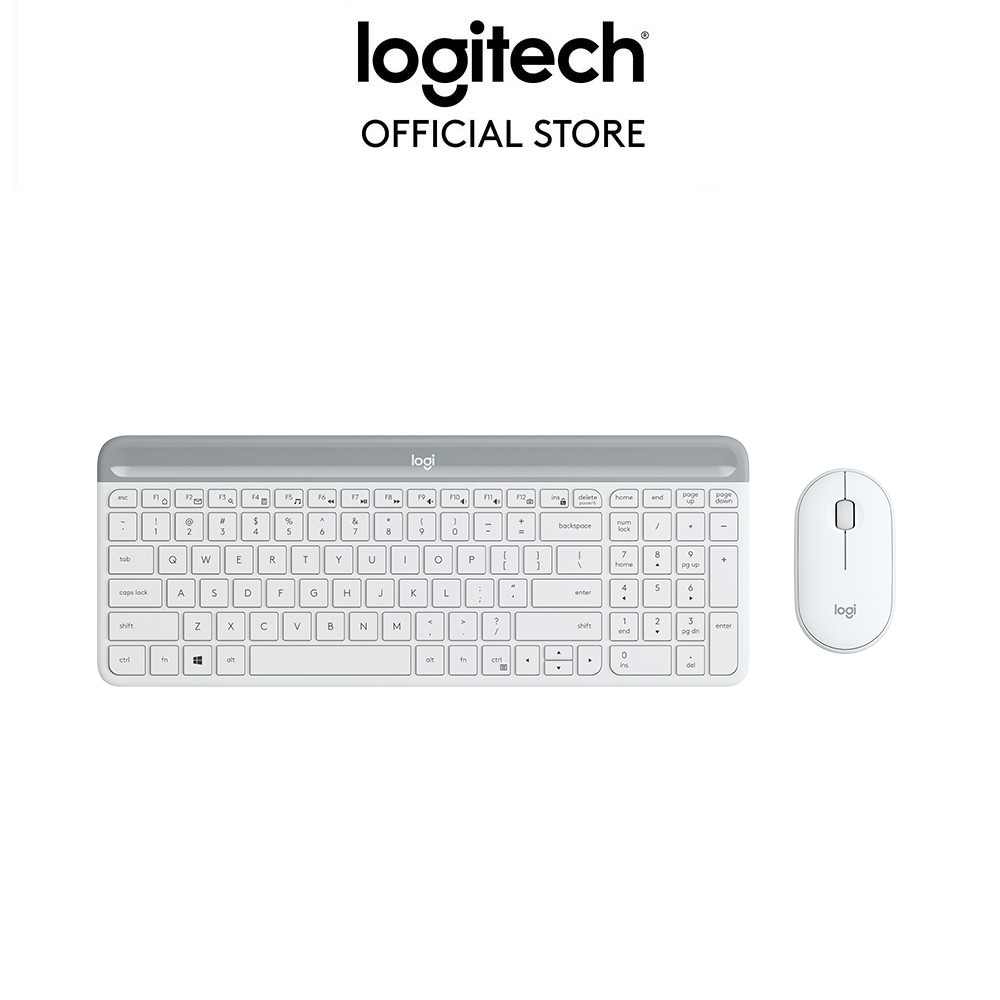 [Mã SKAMCLU9 giảm 10% đơn 100K] Bộ bàn phím và chuột không dây Logitech MK470 Siêu mỏng Mới nhất 2020 - BH 12 Tháng