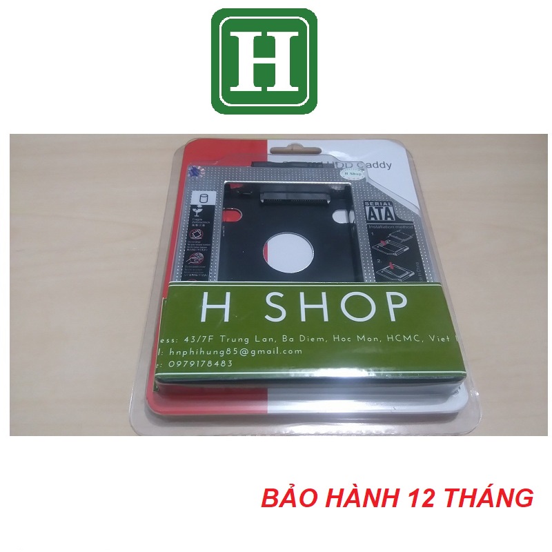 Khay gắn ổ cứng Caddy bay SATA3 thay cho ổ quang laptop