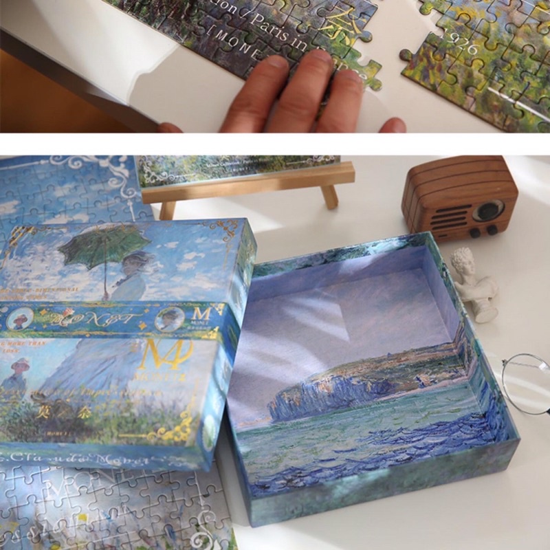 Bộ xếp hình hoạ tiết tranh Van Gogh và Caude Monet