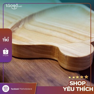Khay gỗ trang trí hình chú gấu
