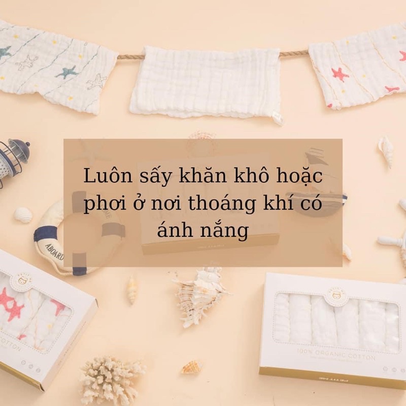 Set 6 Khăn sữa Petit Me cho bé sơ sinh Khăn lau mặt [ Chính hãng ]