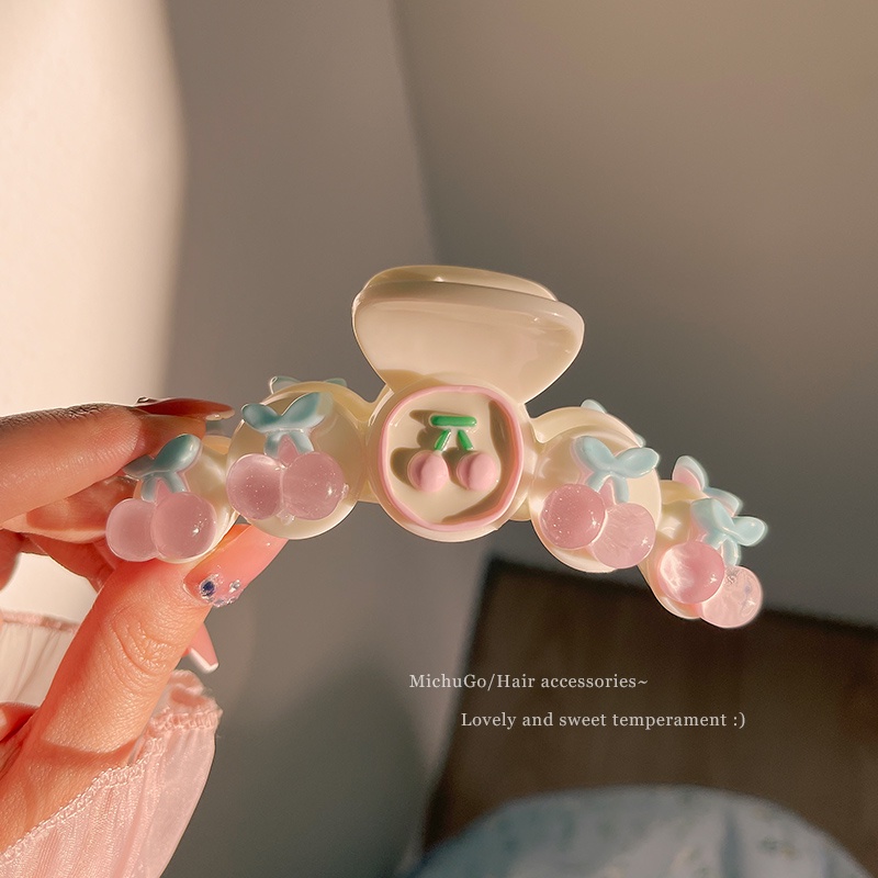 Kẹp Tóc Hình Quả Cherry Dễ Thương Phong Cách Hàn Quốc Cho Bé Gái
