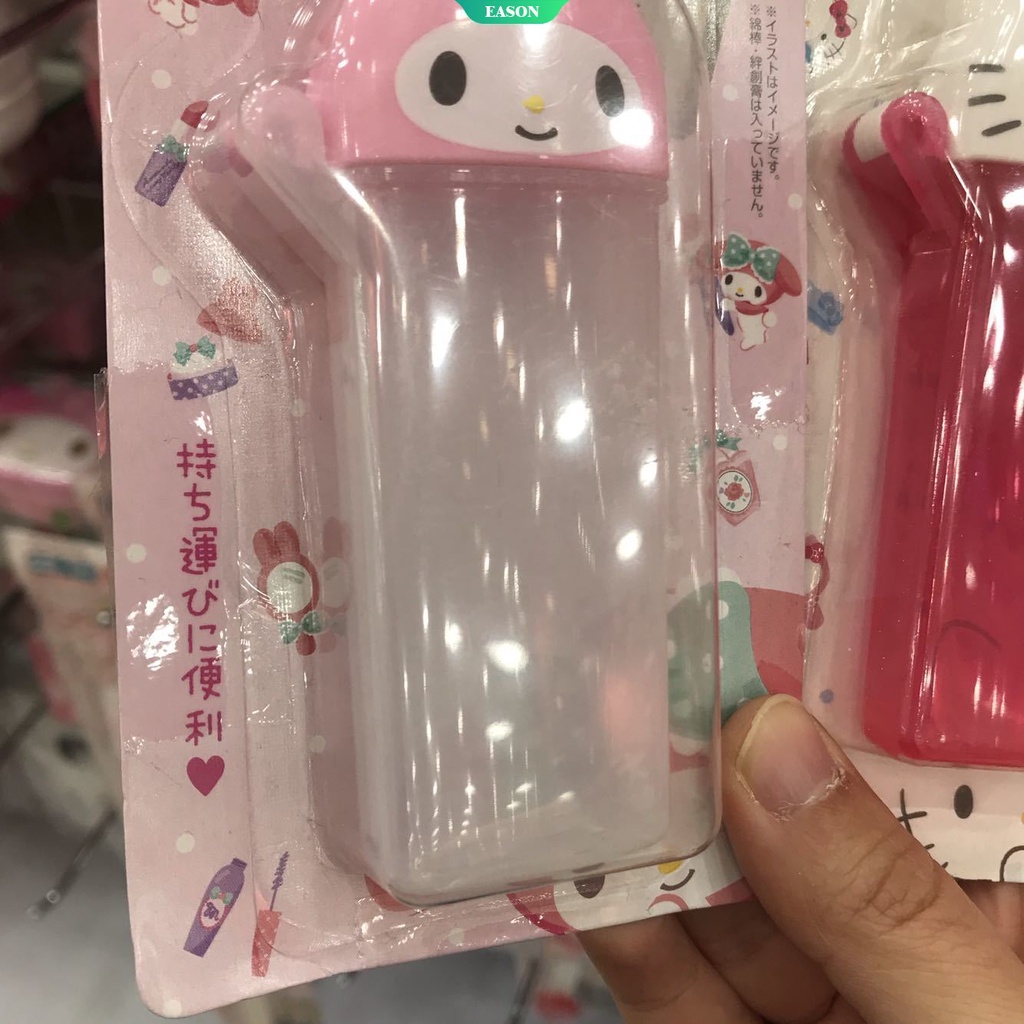 SANRIO Hộp Đựng Tăm Bông cotton Trong Suốt Sức Chứa Lớn Họa Tiết Hoạt Hình Dễ Thương Mang Đi Du Lịch Tiện Lợi