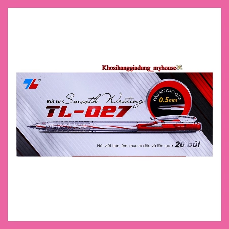 Hộp 20 cây bút bi Thiên Long TL-027  ngòi 0.5mm