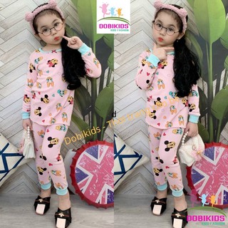Đồ bộ tay dài bé gái vải hàng VNXK cho bé 10-25kg