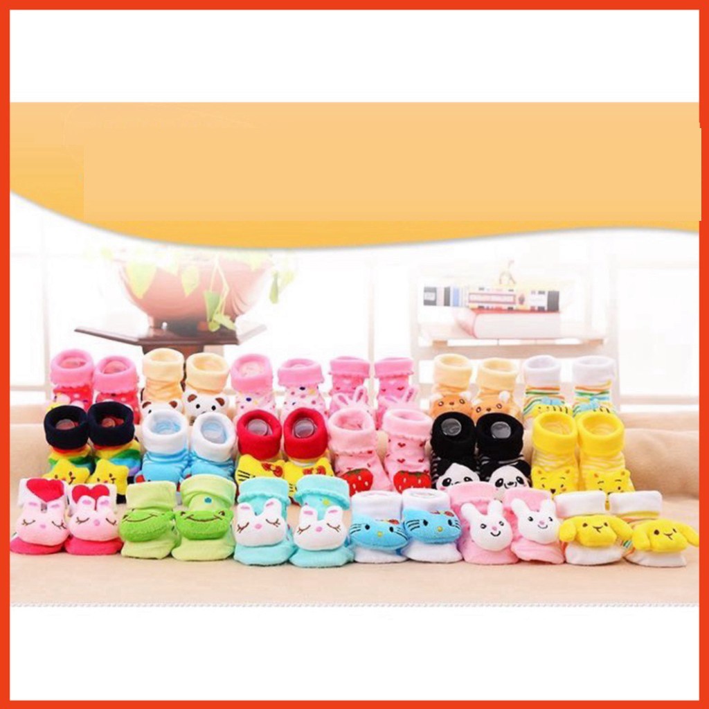 Tất Vớ Len Hình Thú Cổ Cao Chống Trượt Hàng Quảng Châu Cao Cấp Cho Bé 0-12 Tháng