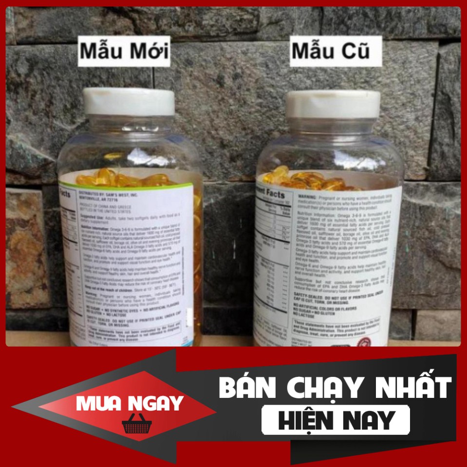 GIÁ GIẬT MÌNH ( KIBO ) Viên uống Member's Mark Omega 3-6-9 Supports Heart Health 325 viên của Mỹ omega 369 GIÁ GIẬT MÌNH