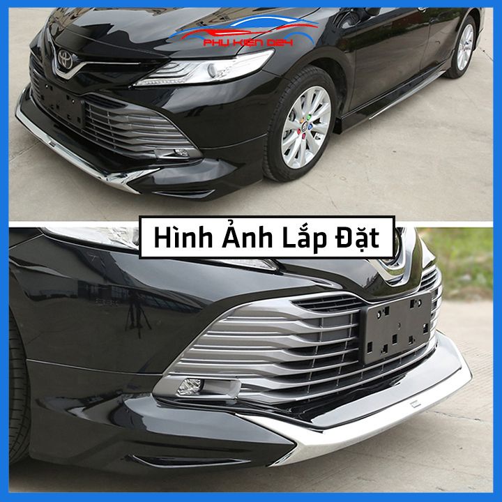 Ốp cản trước Camry 2019-2020 mạ crom trang trí chống trầy bảo vệ xe