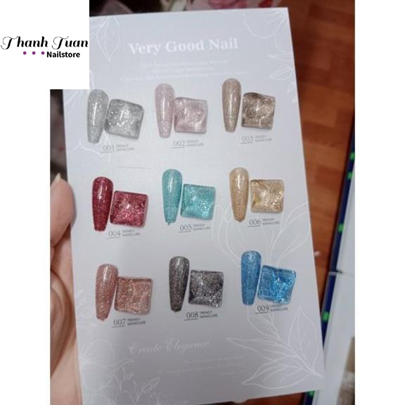 Set sơn gel 9 màu flash Very Good Nail(chính hãng)  - Phụ kiện đồ nail