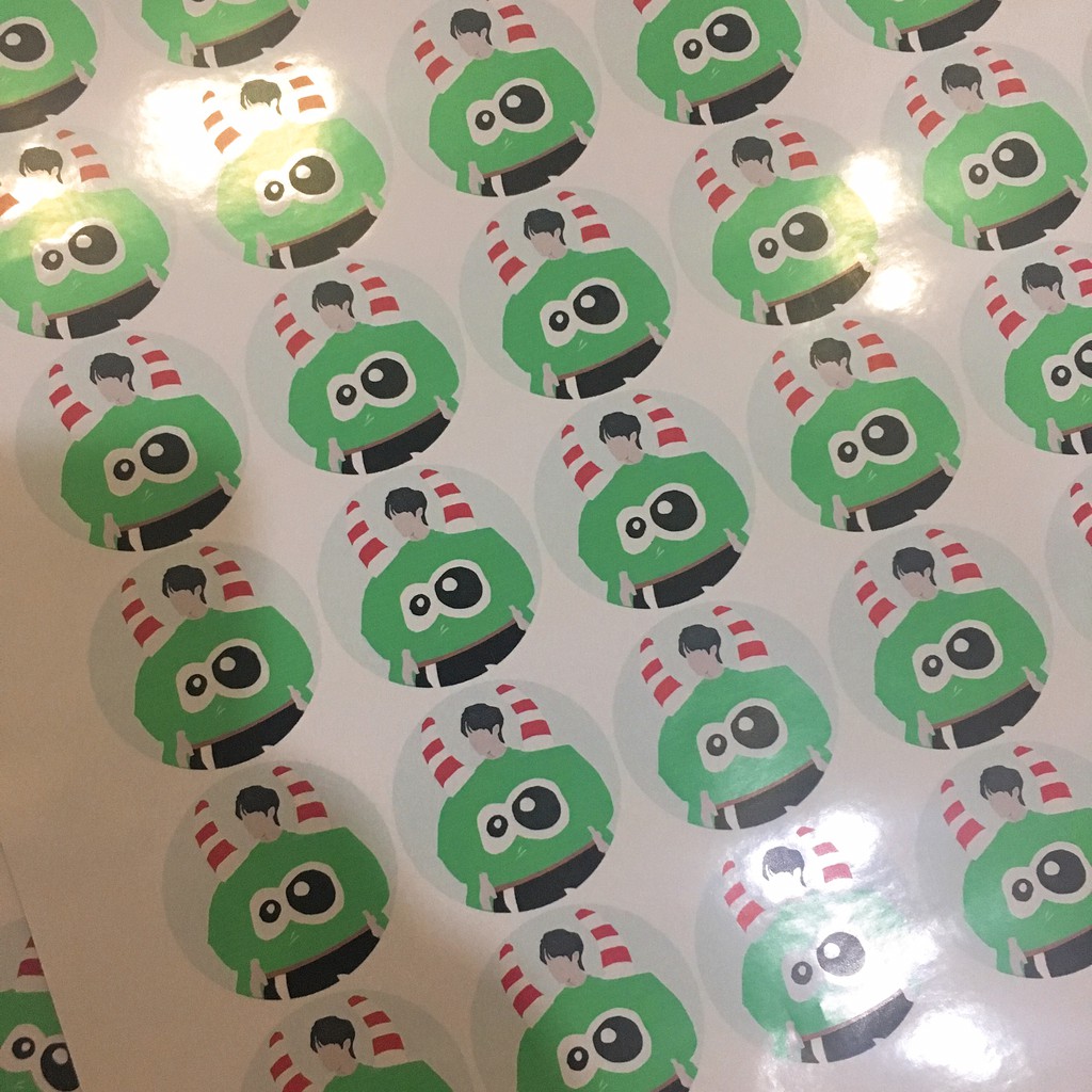 Sticker bế viền sẵn (Nhiều hình dáng khác nhau trên 1 tờ) - In theo yêu cầu