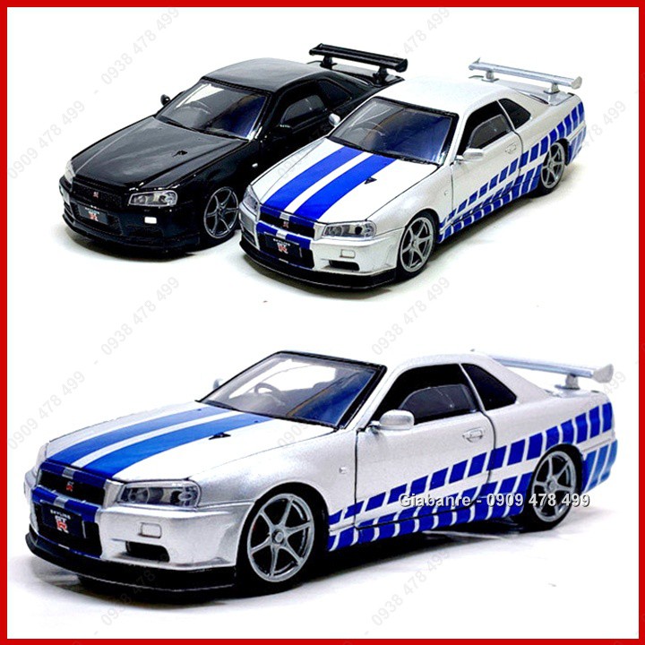 Xe Mô Hình Kim Loại Nissan GTR R34 Tỉ Lệ 1:32 - 9829