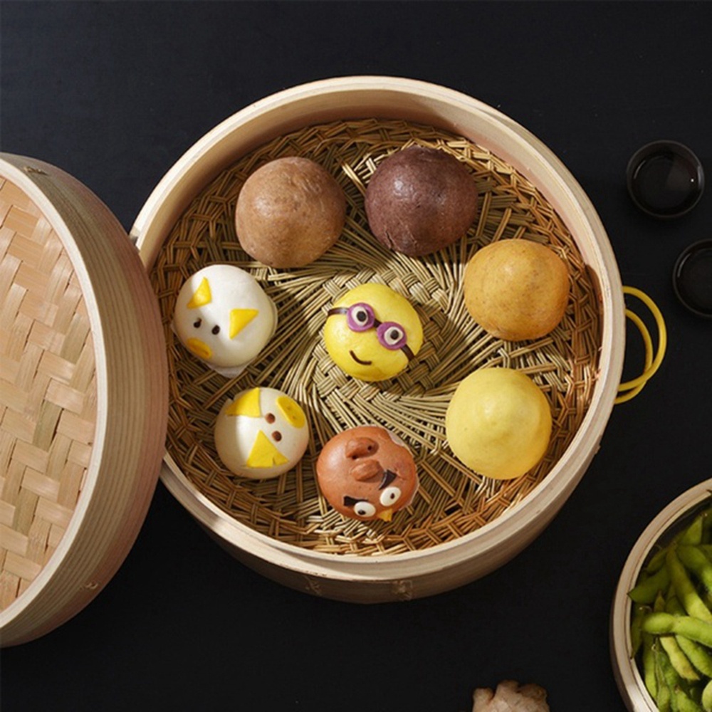 Lồng hấp bánh bao bằng tre có tay cầm chống bỏng 15/ 20/ 25/ 30 cm