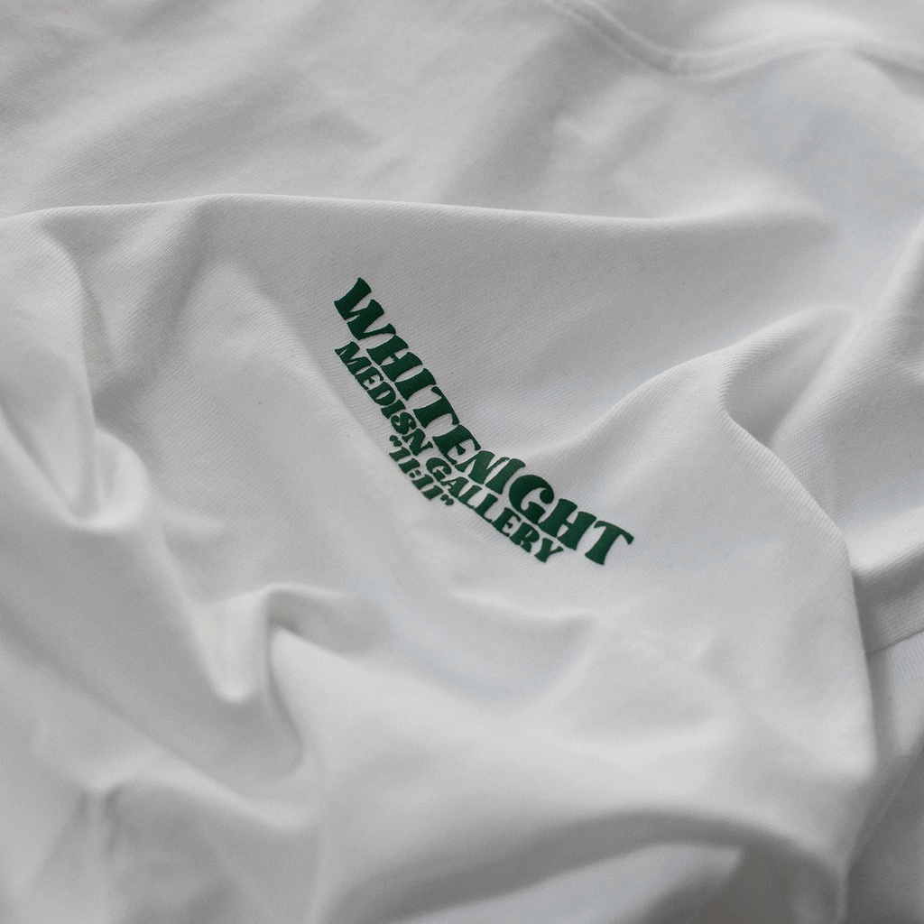 Áo Thun Chữ Xanh 11:11 WHITE NIGHT 💖 𝑭𝑹𝑬𝑬𝑺𝑯𝑰𝑷 💖 Áo Phông Form Rông Tay Lỡ 100% Cotton - Calisa