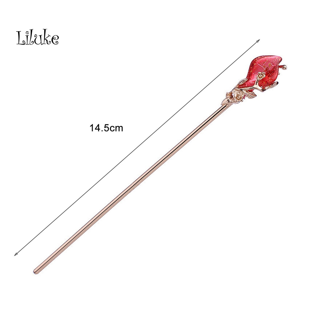 Lược Cài Tóc Bằng Kim Loại Màu Trơn Đơn Giản Cho Nữ