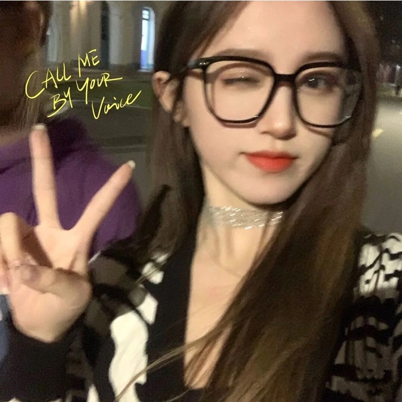 Mắt kính chống bức xạ gọng lớn phong cách Hàn Quốc cổ điển cá tính dành cho nữ