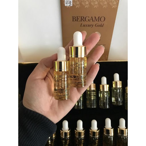 [CHÍNH HÃNG 100%]Sét Serum Bergamo dưỡng da căng mịn Hàn Quốc set 4 ống( màu vàng, trắng)- 13ml/1 ống