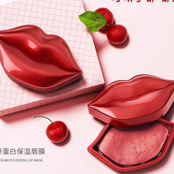 Hộp 20 miếng Mặt nạ ủ môi Bioaqua tinh chất Cherry Dưỡng Ẩm Bổ Sung Collagen Giúp Mềm Môi