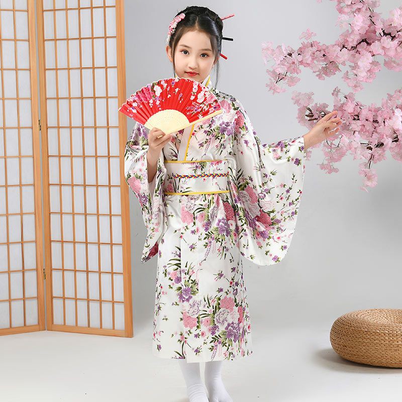 Trang Phục Kimono Cho Bé Gái, Bộ Yukata Trẻ Em Nhiều Màu Sắc