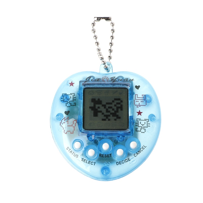 Máy chơi game nuôi thú ảo màn hình LCD kèm móc khóa hình trái tim dễ thương
