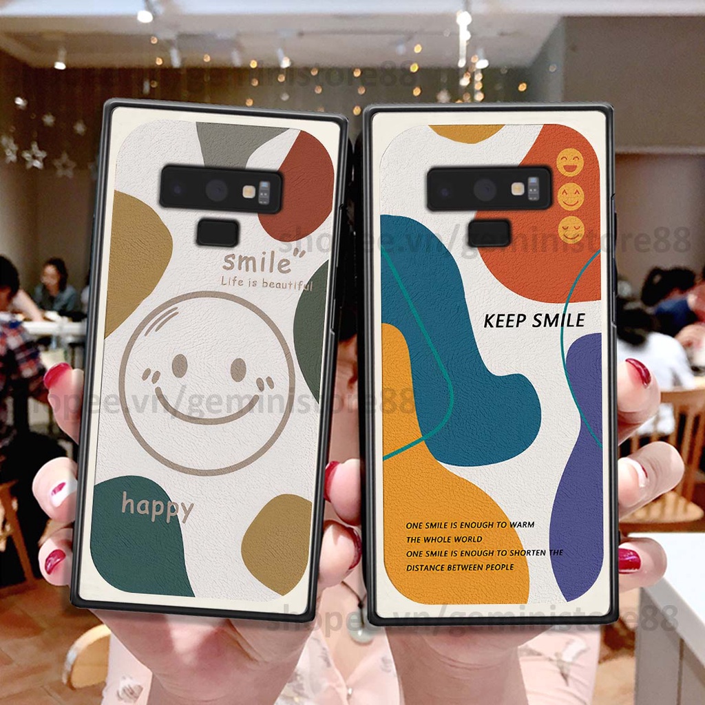 Ốp Samsung Note 9 in hình cô gái be happy trẻ trung cá tính năng động
