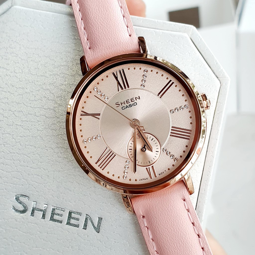 Đồng hồ nữ sheen Casio SHE-3066PGL HYMA shop