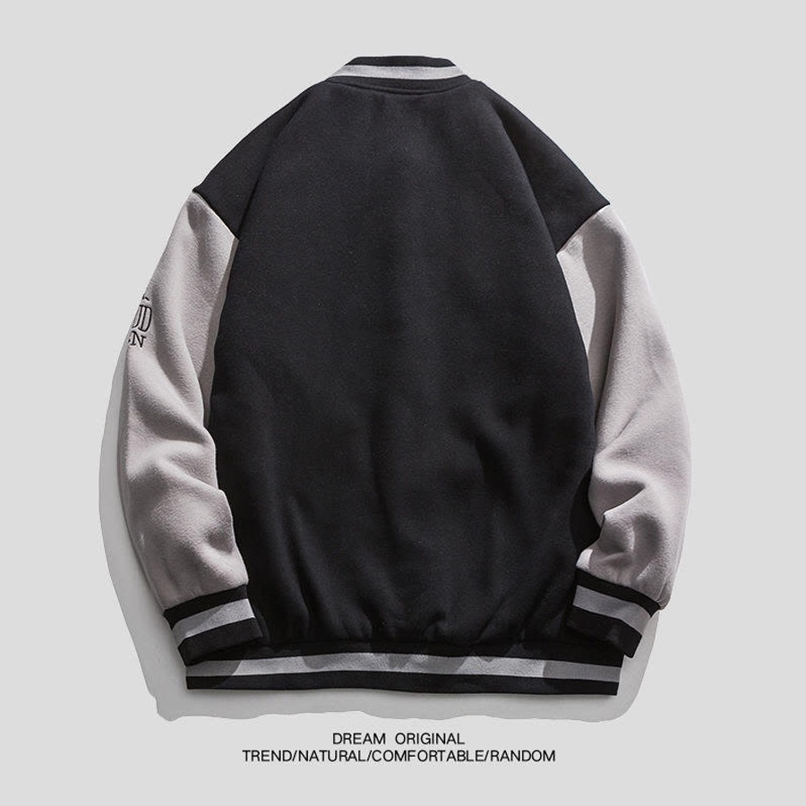 Áo bomber Varsity Jacket Alnekca Nỉ Siêu Đẹp