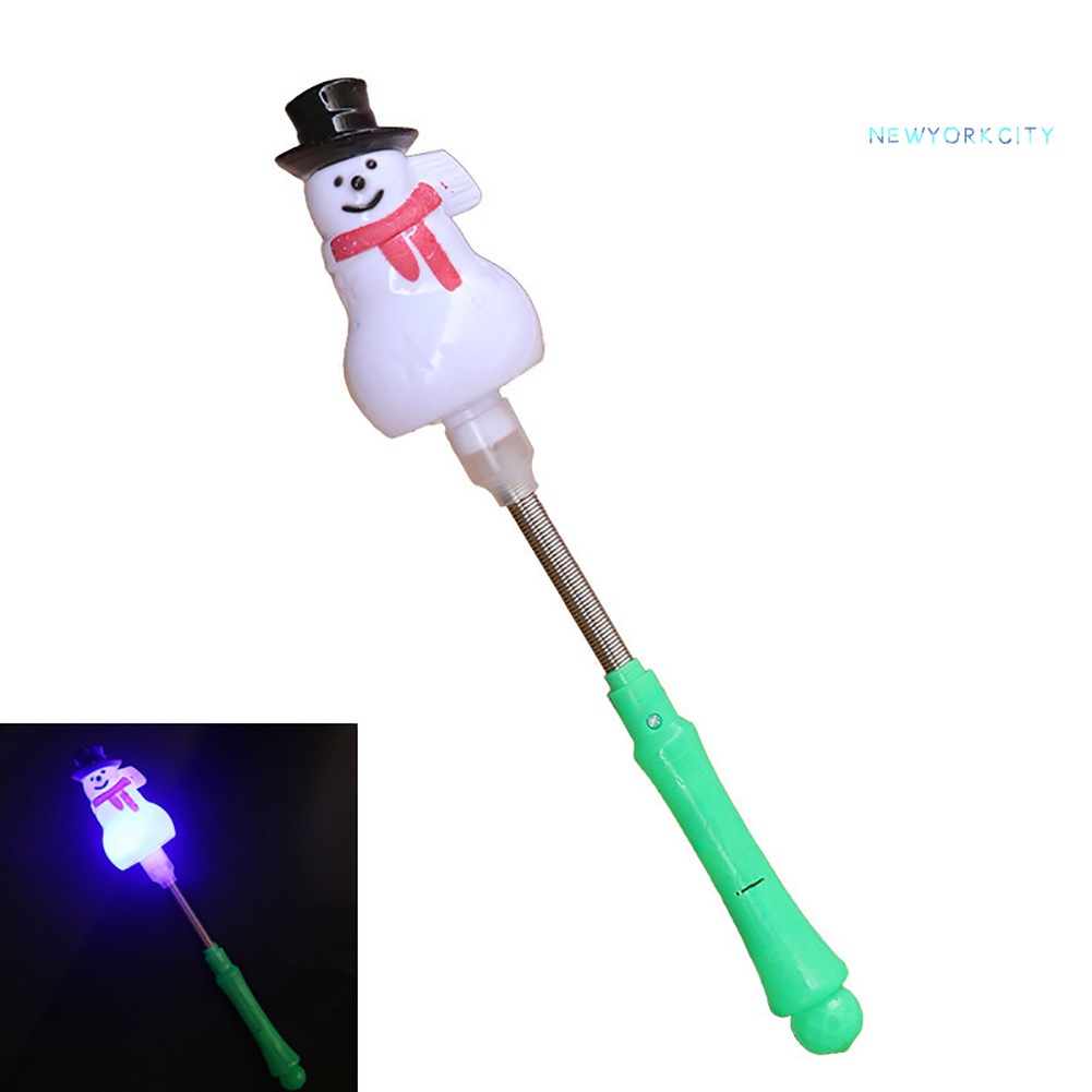 Gậy Lò Xo Gắn Đèn LED Phát Sáng Phong Cách Giáng Sinh