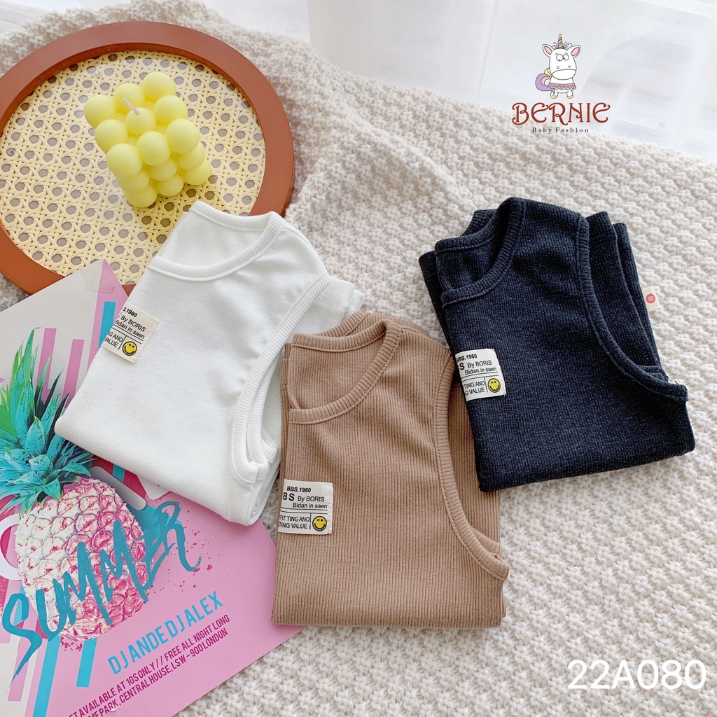 Áo ba lỗ bé trai cá tính, khoẻ khoắn, áo thun sát nách bé trai hàng  đẹp Bernie