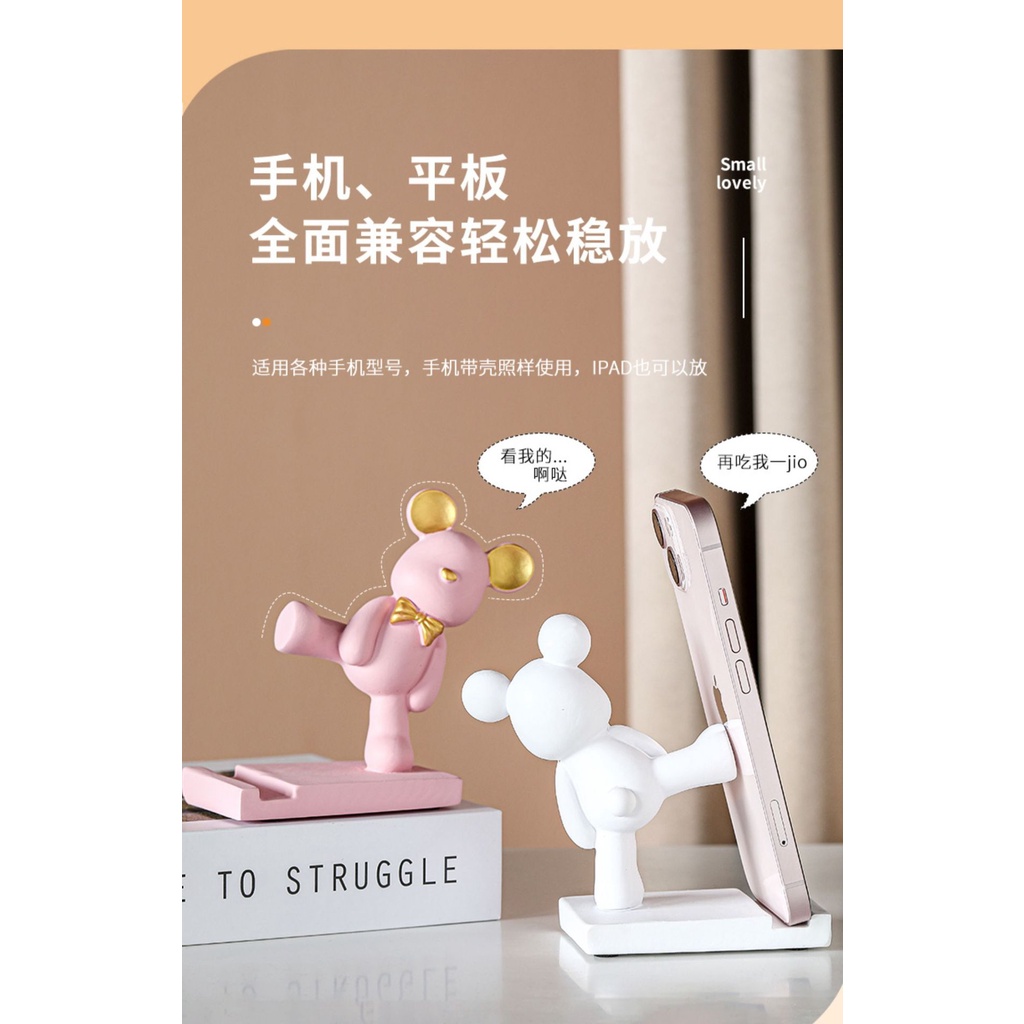 Giá Đỡ Điện Thoại Để Bàn Hình Chú Gấu Độc Đáo Trang Trí Cho Học Sinh