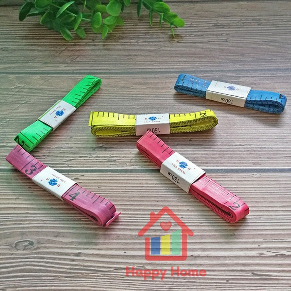 Thước dây mềm đo quần áo may đồ, đo vòng eo, số đo 3 vòng kiểm tra sức khỏe 1.5 mét Happy Home