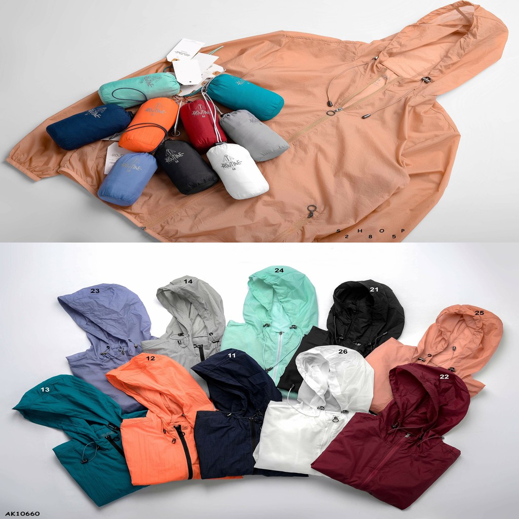 AK10660 - Áo khoác dù mỏng 1 lớp siêu nhẹ 10 màu siêu HOT !