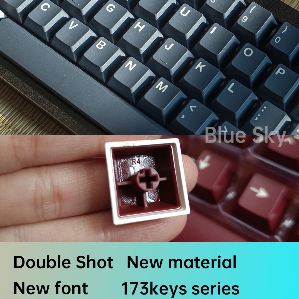 173keys Rome keycaps/Double shot/Cherry profile/PBT material mechanical keyboard keycap set