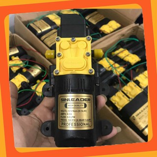 Máy bơm tăng áp 12V Sinleader Lưu lượng 5L/phút ứng dụng làm bộ rửa xe phun sương tưới cây tưới lan..