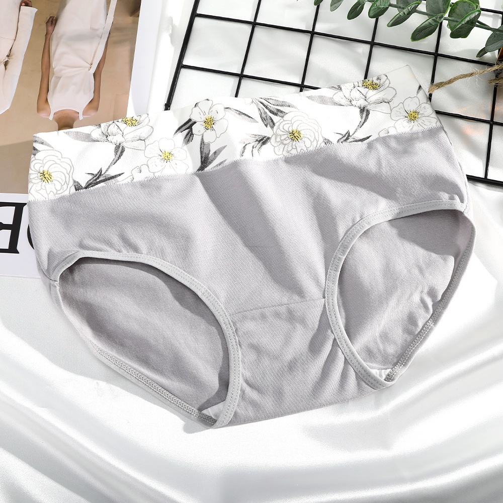 Quần Lót Levao Vải Cotton Lưng Cao In Họa Tiết Dành Cho Nữ
