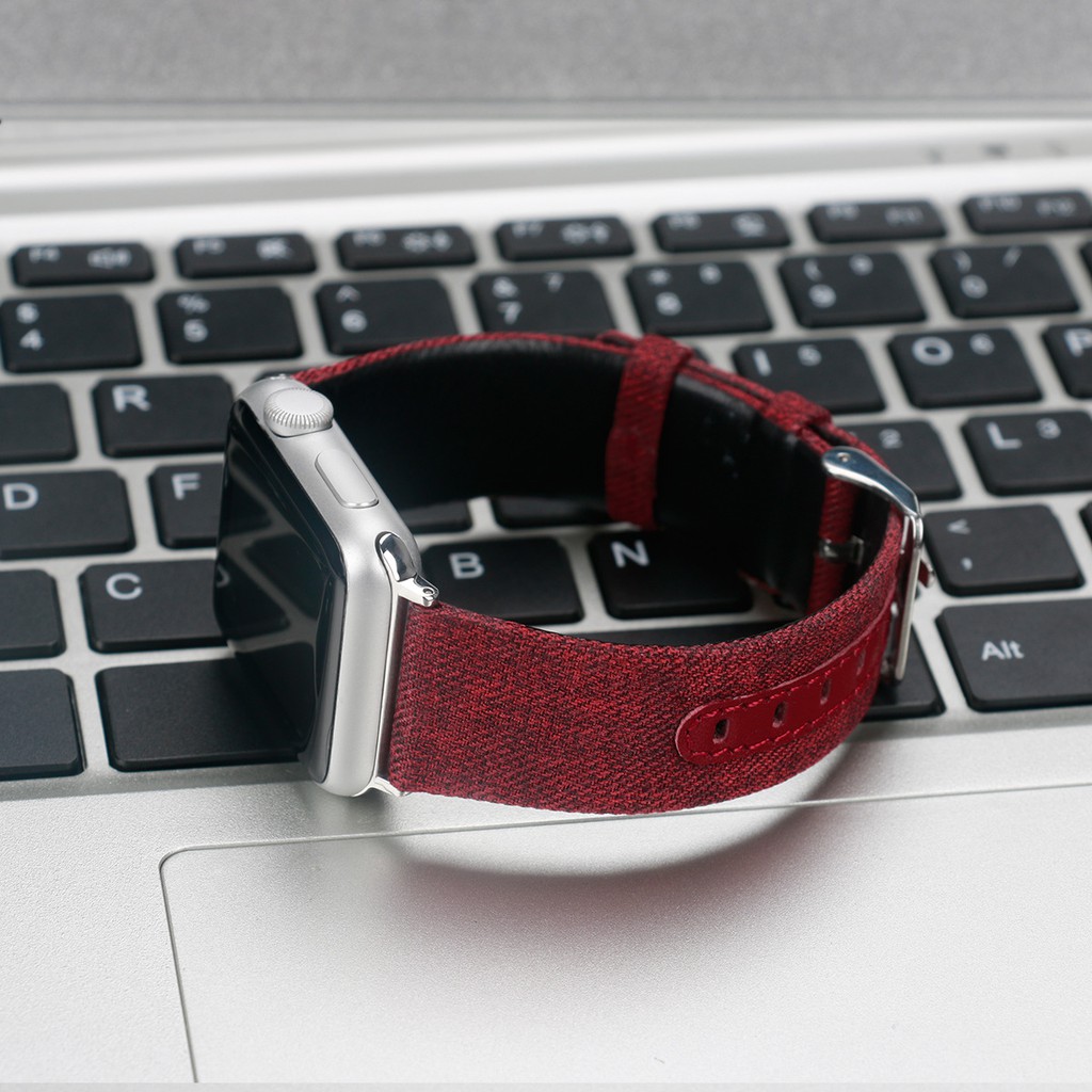 Dây đeo nylon bện thích hợp cho Apple Watch Series 6 / Se / 5 / 4 / 3 / 2 / 1 Iwatch 38mm 40mm 42mm 44mm