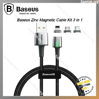 Cáp từ tính nam châm 3 đầu Baseus Zinc Magnetic Cable Kit 3 in 1