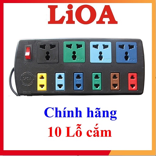 Ổ điện lioa chính hãng 10 lỗ cắm