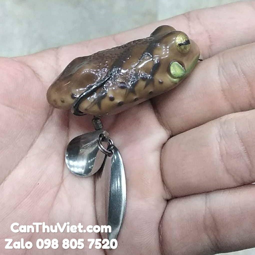 Frog toon V4 nâu mồi lure nhái giả câu cá lóc hiệu quả Thái Lan