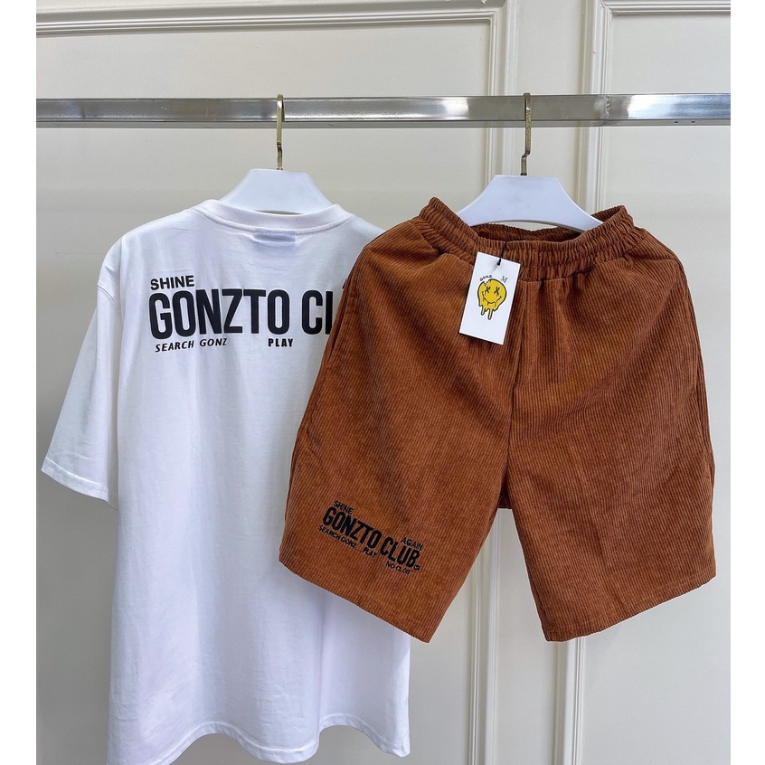 Quần Short Nam Nữ Nhung Pants Gonz Club 3 màu Đen / Xanh / Nâu