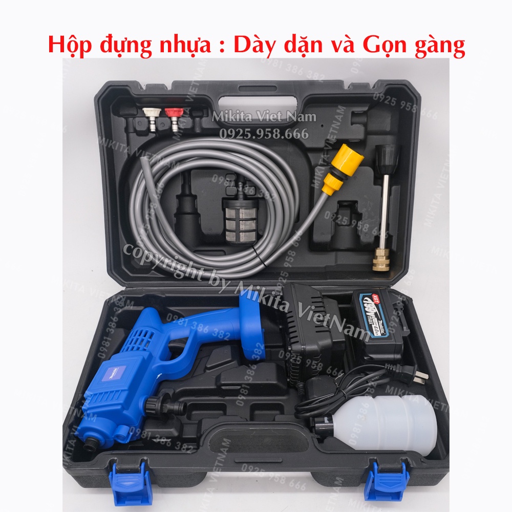 Máy Rửa xe PIN HITACHI - 199V - Rửa xe, làm vườn....