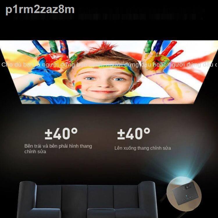 ✺Máy chiếu tại nhà điện thoại di động phòng ngủ HD Máy chiếu tường mini mini Android rạp hát gia đình di động tất cả tro