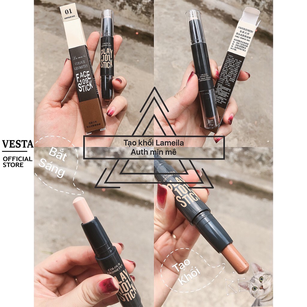 Phấn Tạo Khối 💕𝑭𝒓𝒆𝒆𝒔𝒉𝒊𝒑💕 Tạo Khối Highlight Che Khuyết Điểm - Bút Tạo Khối Lameila | BigBuy360 - bigbuy360.vn