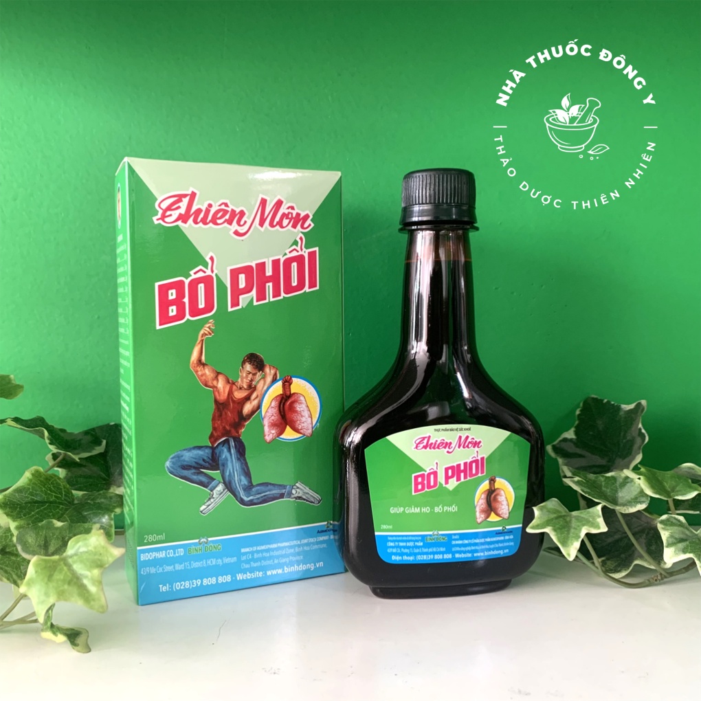 Thiên Môn Bổ Phổi Chai 280ml giúp bổ phổi, giảm đau họng, khàn tiếng ho lâu ngày ho về đêm