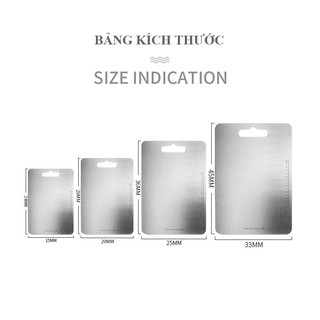 Thớt inox 304 có vạch chia 2 size