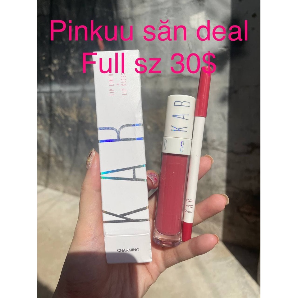 Kab Cosmetics set son bóng + chì viền môi 30$ New Charming Lip Boxycharm