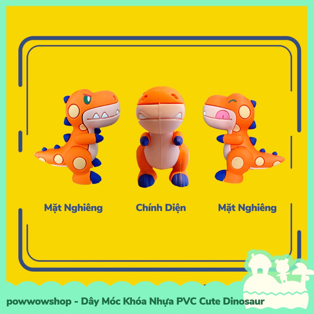 [Sẵn VN - Hỏa Tốc] Dây Móc Khóa Nhựa PVC Mẫu Khủng Long Con Kiddy Dinosaur Jura