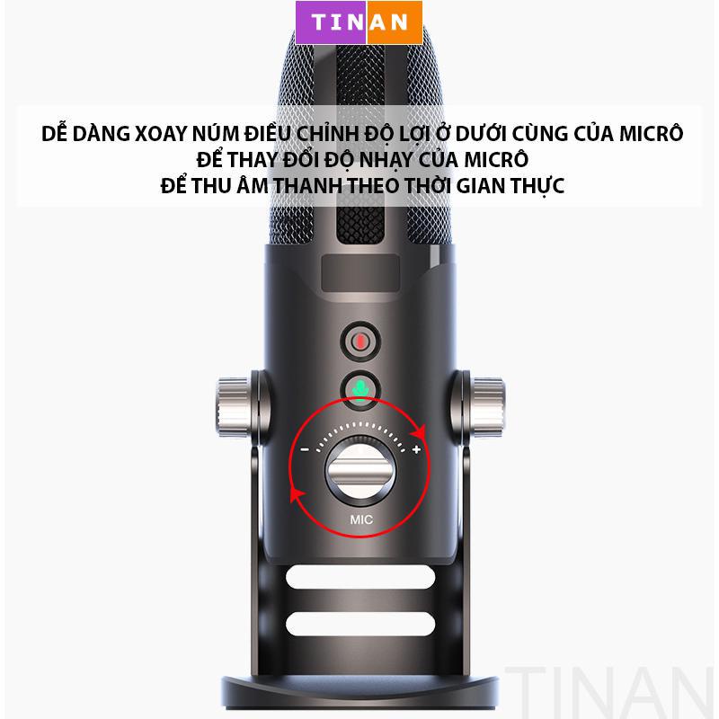 Micro Điện Dung Có Dây M9, Đầu Cắm USB, Dùng Thu Âm Livestream Cho Máy Tính, Điện Thoại