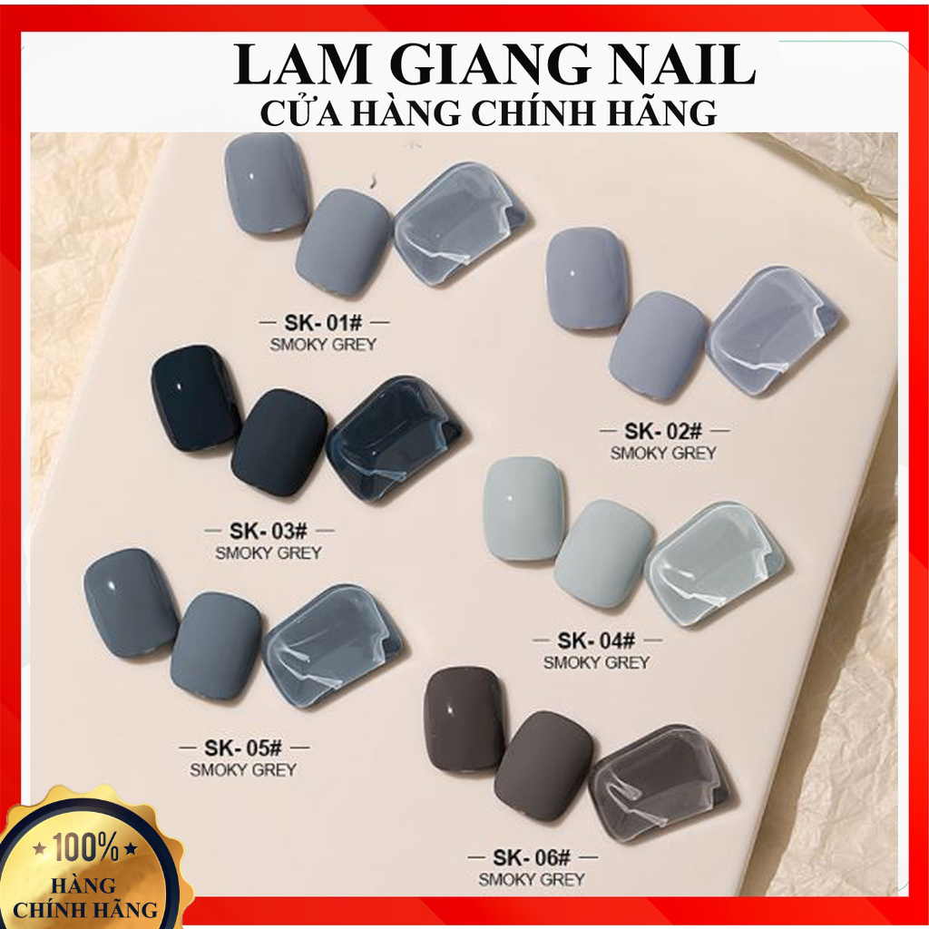 Sơn Gel As Xám Khói Sk 6 Màu Lẻ Chai 15Ml, Hàng Chính Hãng